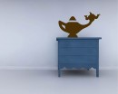 Lamp of Aladdin Vinyl Decals Silhouette Modern Wall Art Sticker